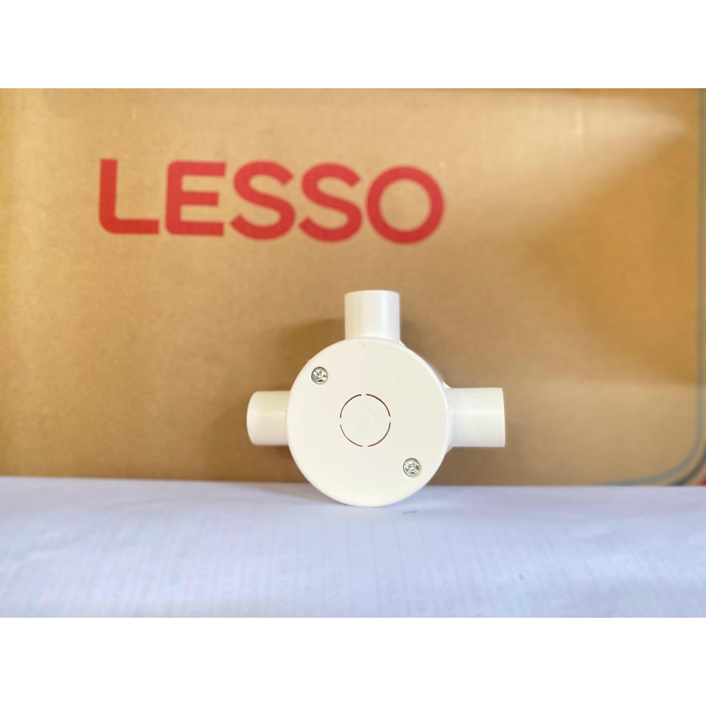 Jual Lesso PVC Conduit 3 Way Terminal Box dengan Penutup DN20 Kotak ...