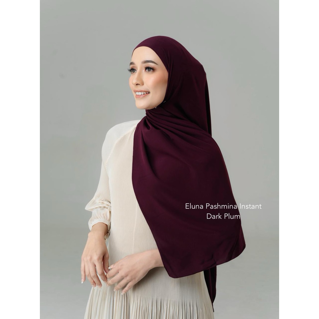 ELUNA PASHMINA INSTANT Hijab Instant Dengan Material Airy Silk