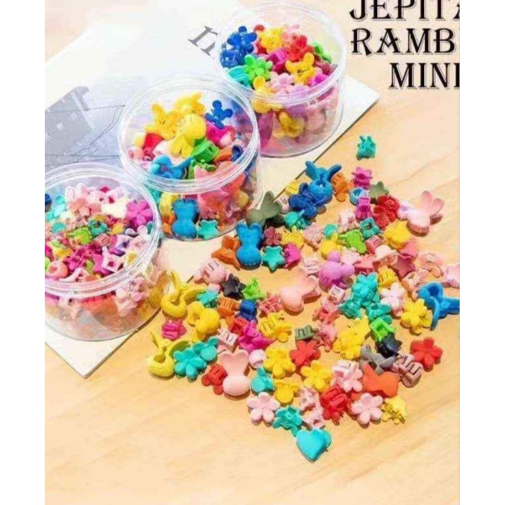 Jual Jepit Rambut Anak Mini Motif | Jepit Rambut Anak 1 kemasan isi 100 ...