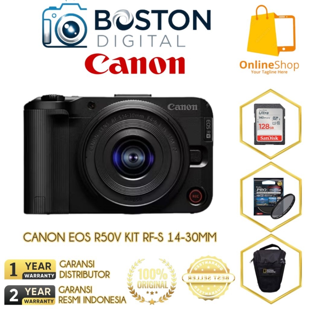 Jual CANON EOS R50V KIT RF-S 14-30MM F4-6.3 IS STM PZ / CANON R50V KIT ...