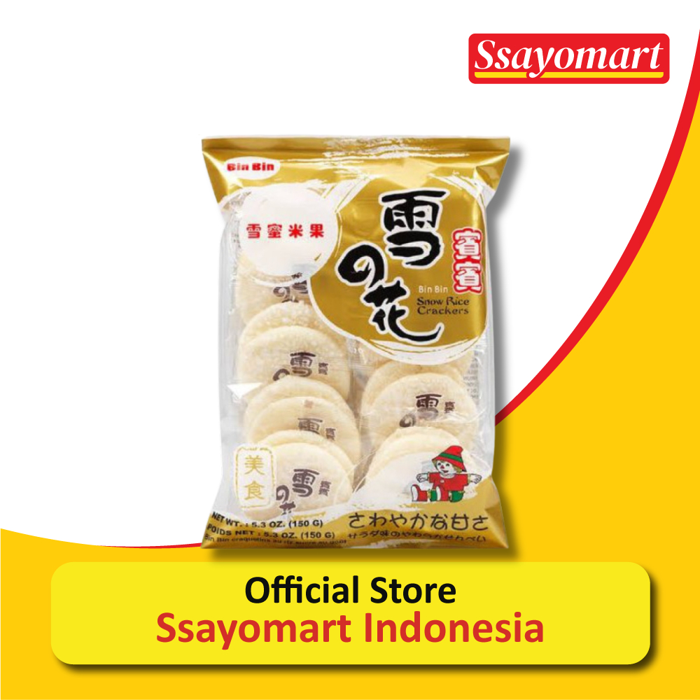 Jual Bin Bin Rice Crackers Snow 120g / Biskuit Beras Tabur Gula
