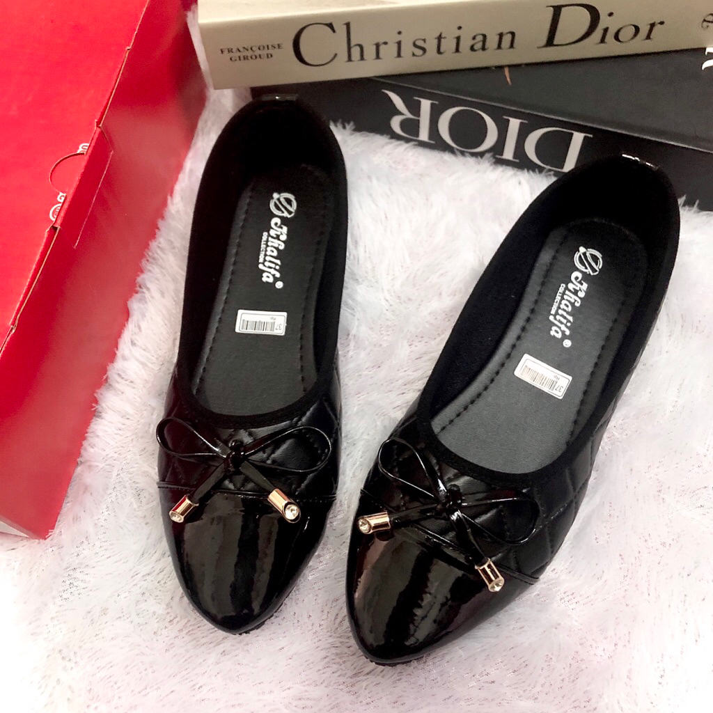 Jual KHALIFA FLAT SHOES BALLET BALLERINA WANITA PREMIUM ELEGAN CANTIK ORIGINAL | Shopee Indonesia