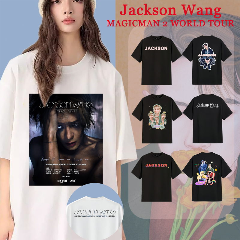 Jual Kaos Merchandise Bintang Gaya K-Pop Tur Dunia Jackson Wang 