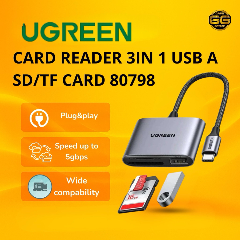 Jual CARD READER 3in 1 UGREEN USB-C | Shopee Indonesia