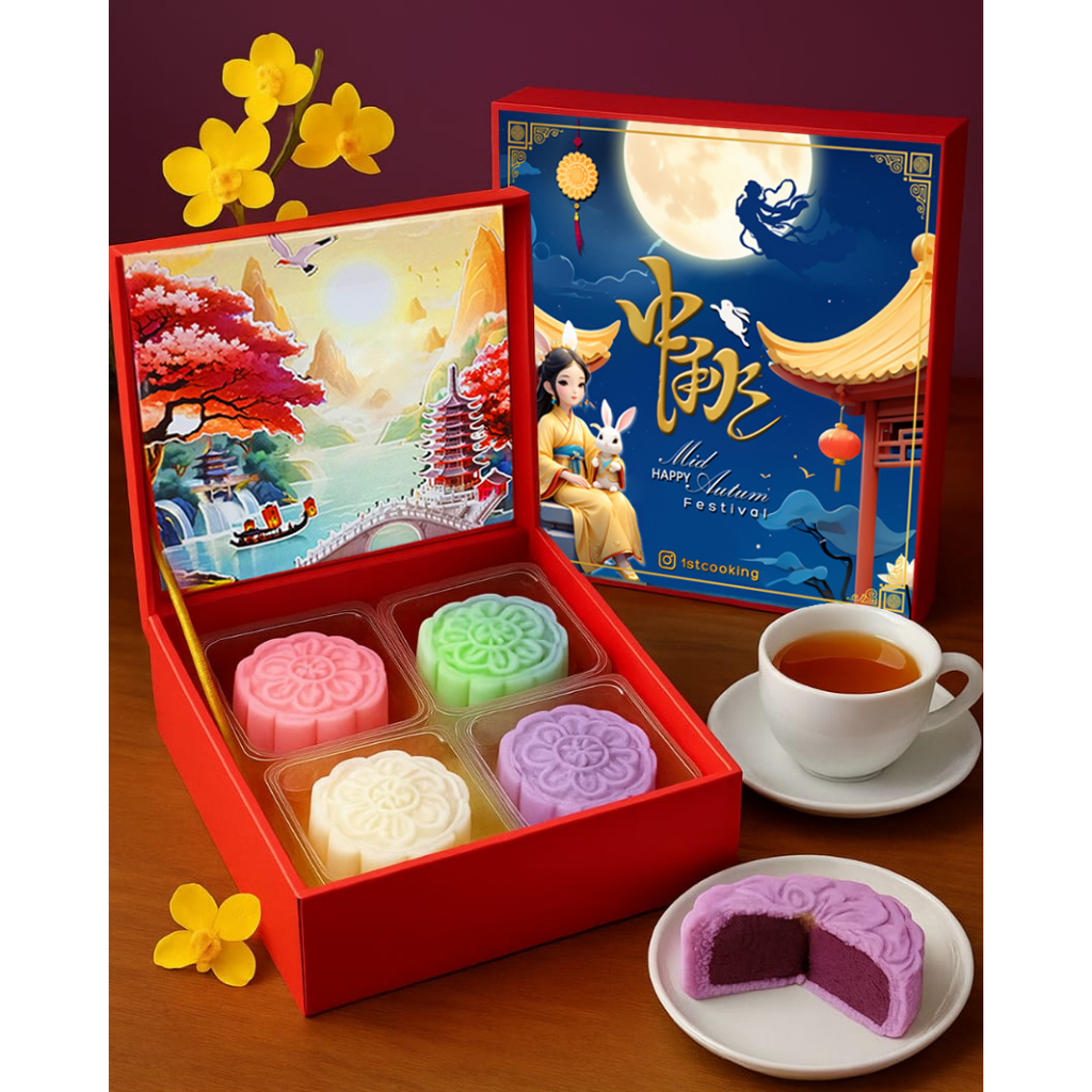 Jual Mooncake snow skin ( bing pi yue ping ) kue bulan | Shopee Indonesia