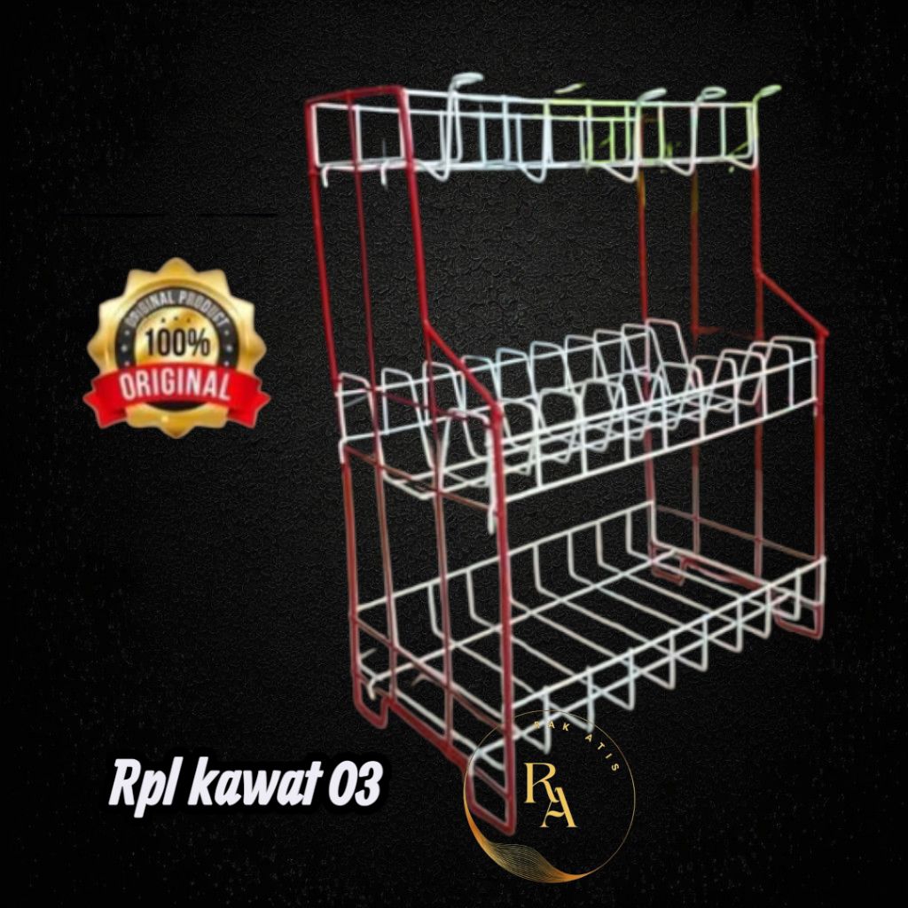 Jual RAK RPL KAWAT 03/RAK PIRING DENGAN CANTOLAN GELAS#RAK KAWAT RPL 03 ...