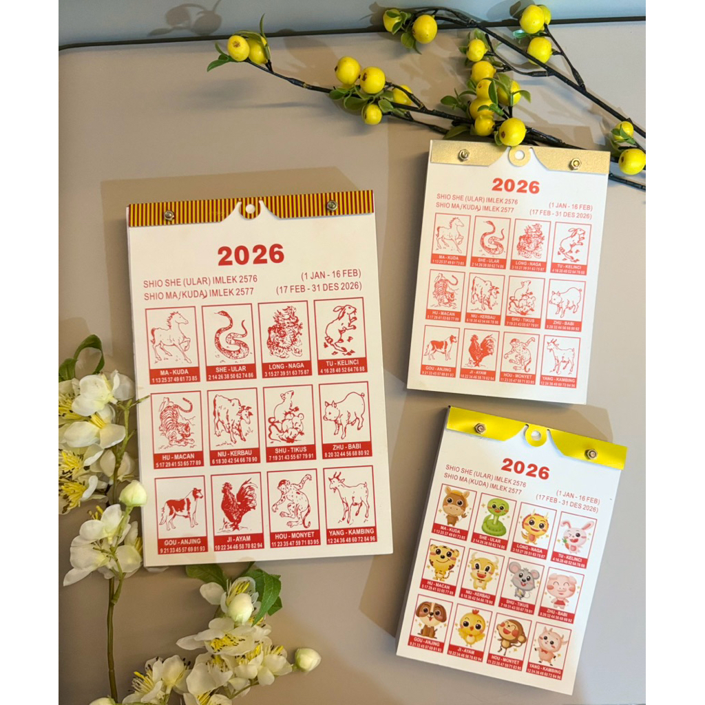Jual KALENDER HARIAN 2026 SOBEK IMPORT TAHUN KUDA | Shopee Indonesia