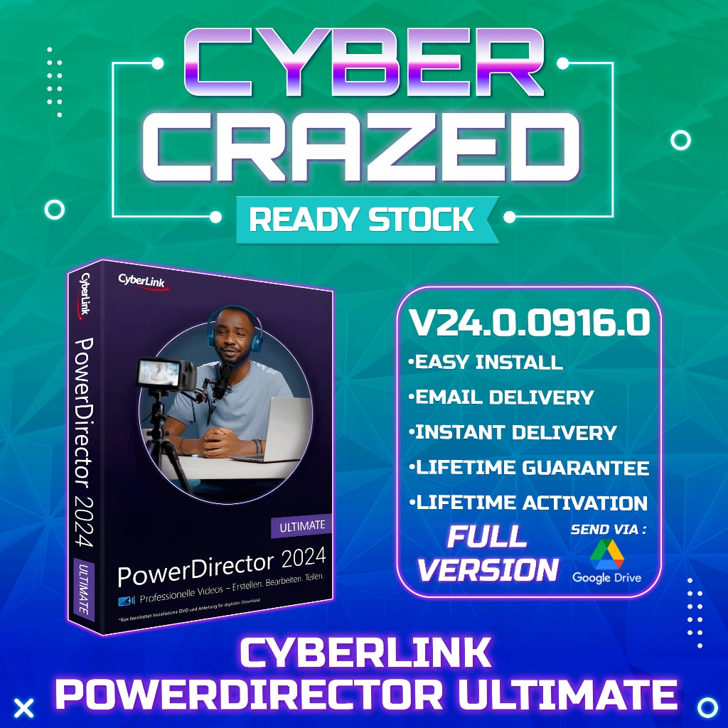 Jual CyberLink PowerDirector Ultimate 2026 v24.0.0916.0 Full Version ...