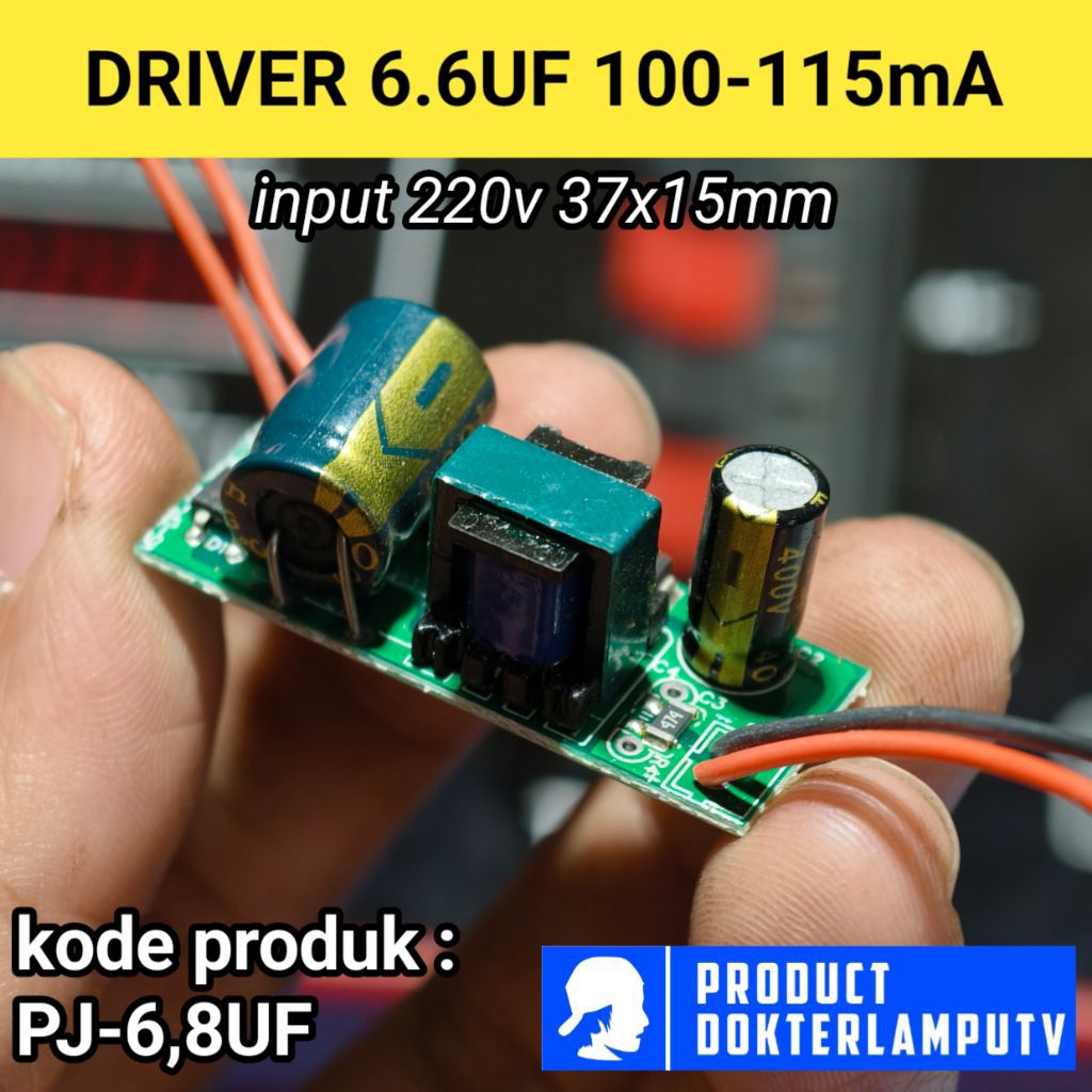 Jual DRIVER LED 220v 100-115mA PJ-6,8UF UNIVERSAL SERVIS LAMPU LED ...