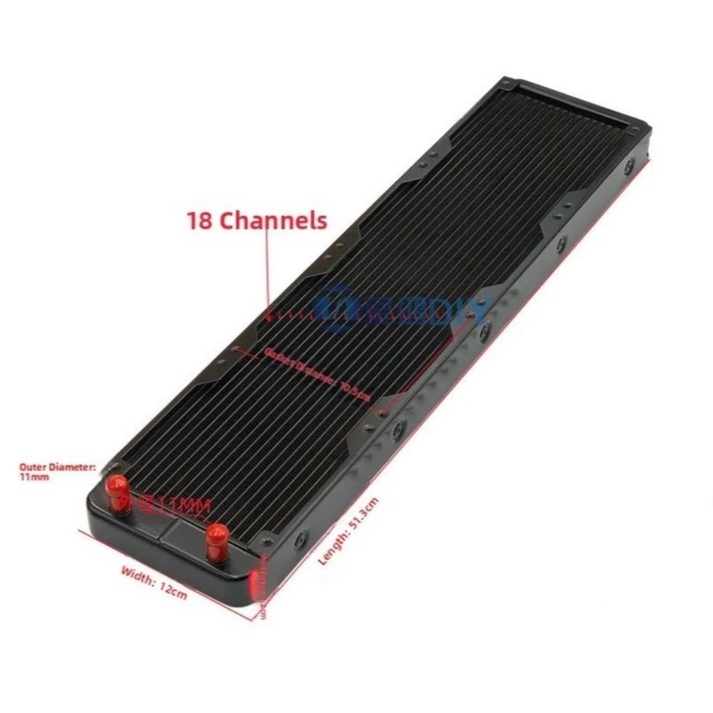 Jual Radiator 48cm 480mm 4x Fan Watercooling Pendingin Heatsink ...