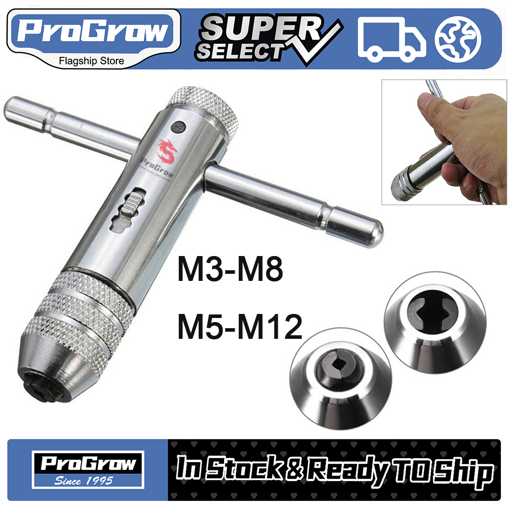 Jual Hand Tap T Wrench Ratchet Adjustable M3-M12 - Gagang Stang Pembuat ...