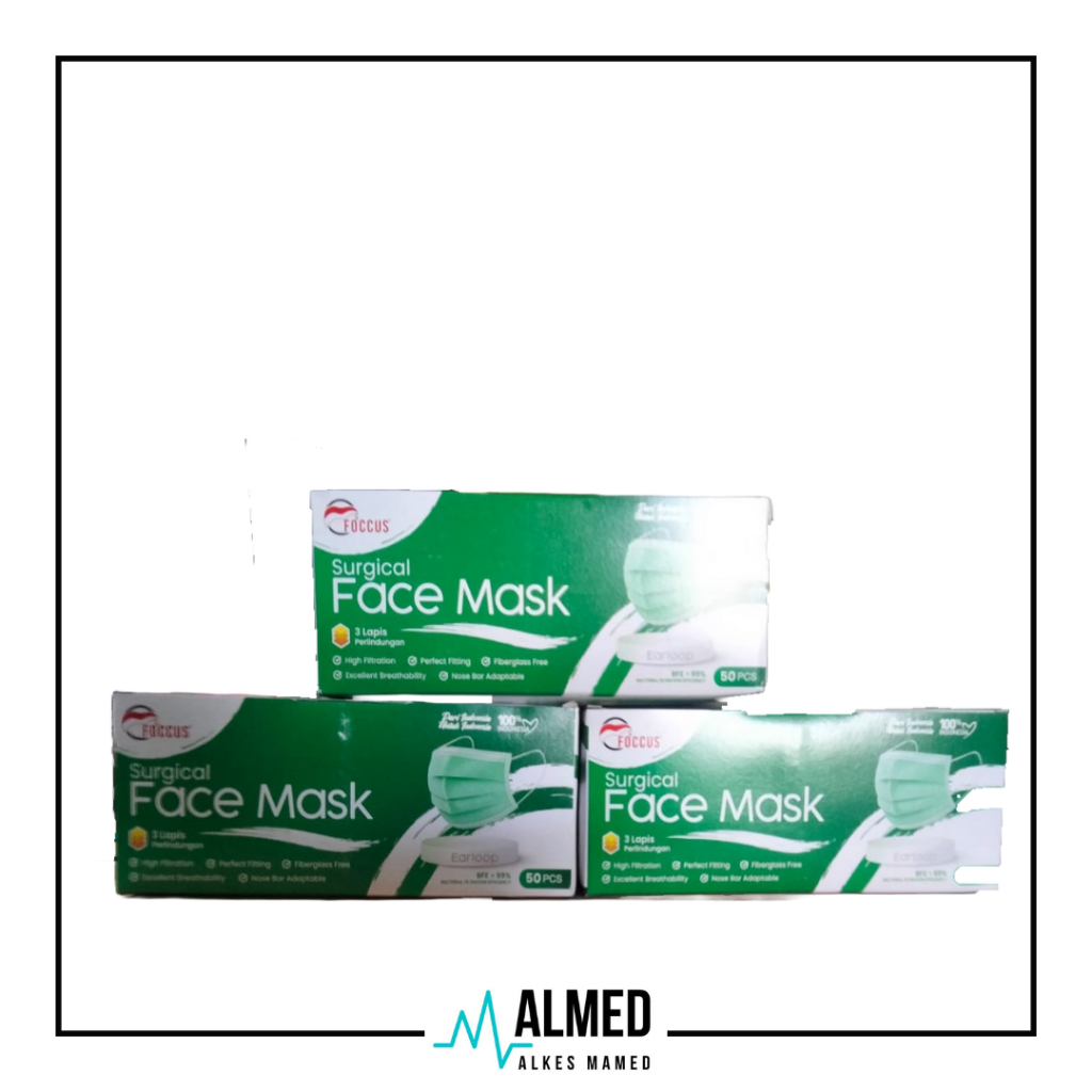 Jual Masker Medis FOCCUS Model Cantol/EARLOOP Face Mask | Shopee Indonesia