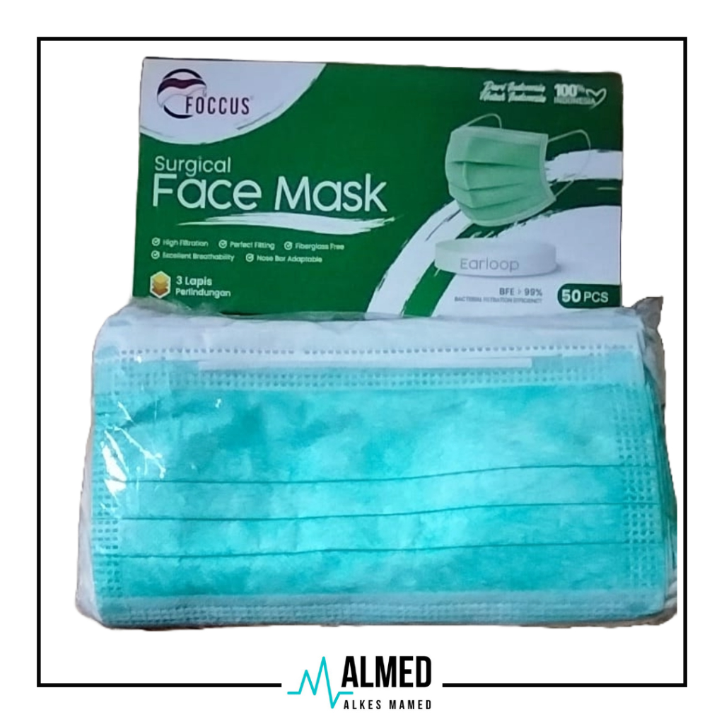 Jual Masker Medis FOCCUS Model Cantol/EARLOOP Face Mask | Shopee Indonesia