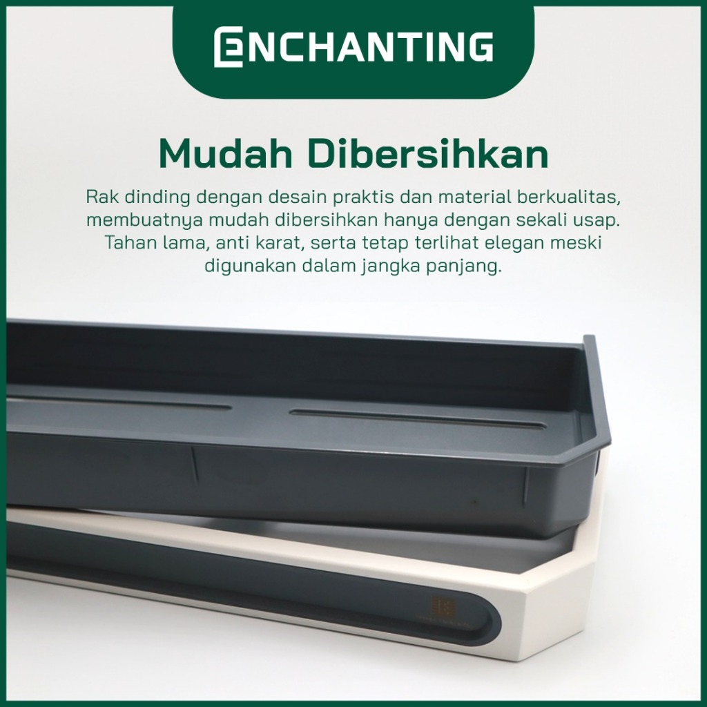 Jual ENCHANTING Rak Dinding Material ABS Minimalis Tebal Kokoh White ...