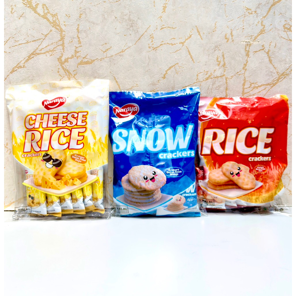 Jual Naraya Snow Rice Crackers Cheese Krekers Beras | Shopee Indonesia