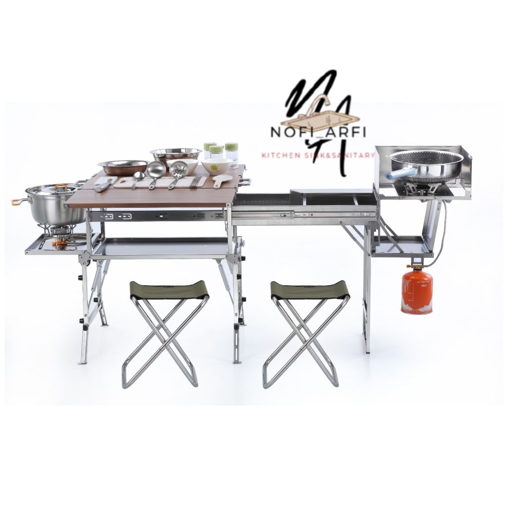 Jual SALE!!! MEJA CAMPING PORTABLE/PORTABLE CAMPING KITCHEN TABLE SET ...