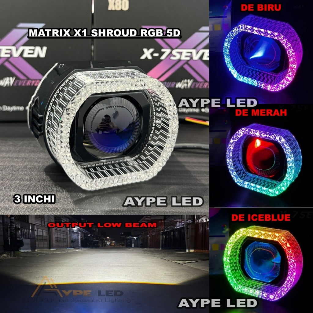 Jual X-7SEVEN BILED 3 INCH BILED BLUELENS MATRIX X1 PLUS SHROUD AKRILIK ...