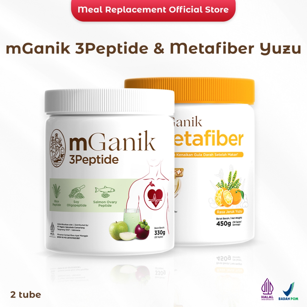 Jual mGanik Bundling 3Peptide 330gr + mGanik Metafiber 450gr - Meal ...