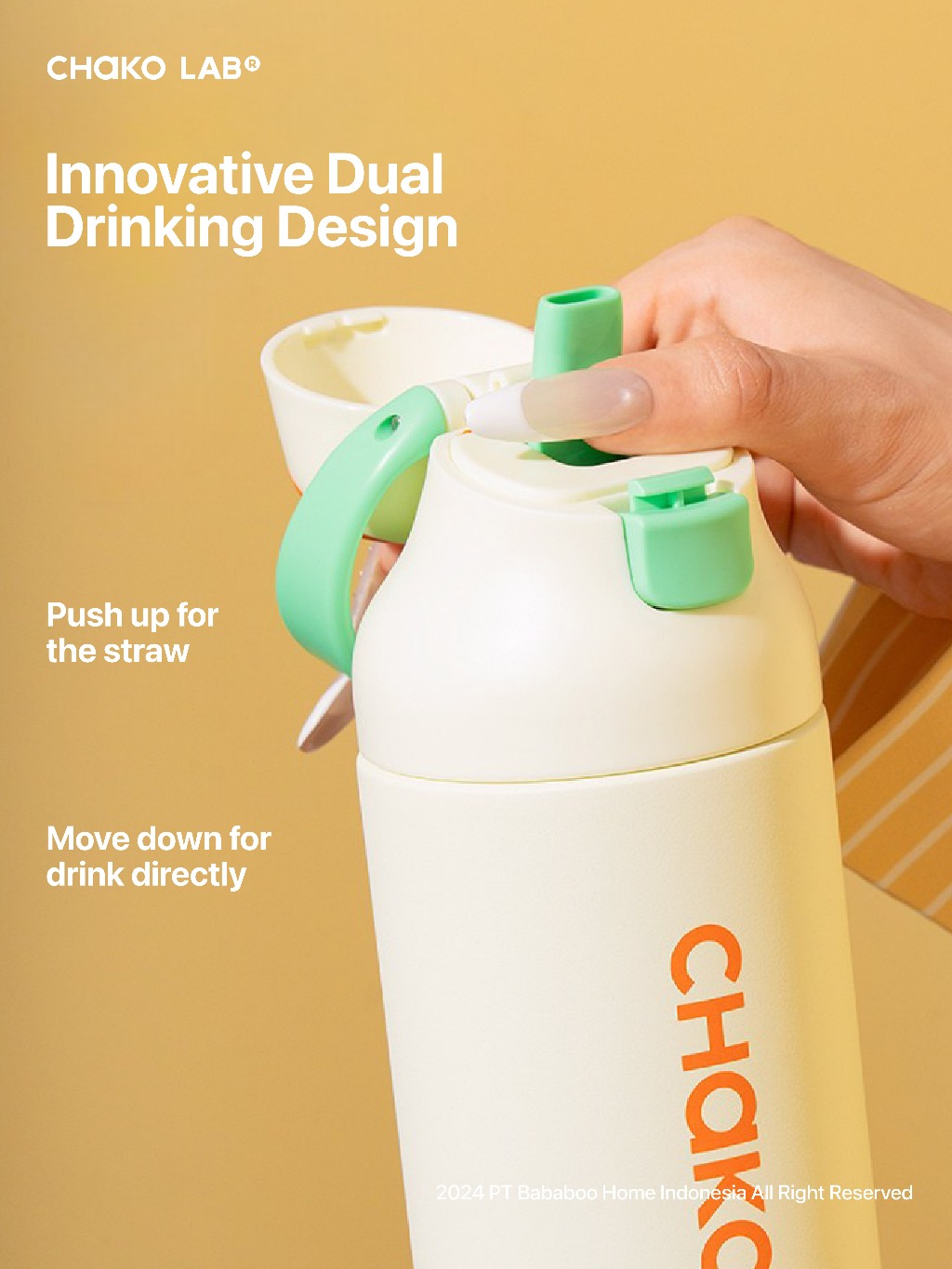 Jual CHAKO LAB KaDa DoubleSip Insulated Bottle Hero (700ml) | Shopee ...