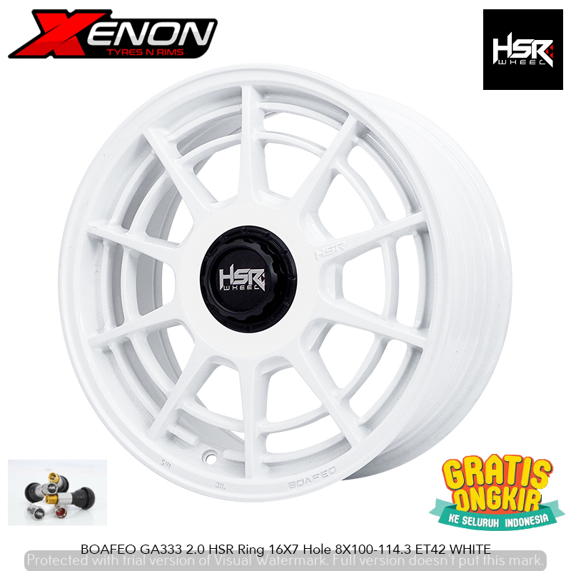 Jual Velg Racing R16 HSR Boafeo Putih Pcd 4x100 4x114,3 Ring 16 Buat ...