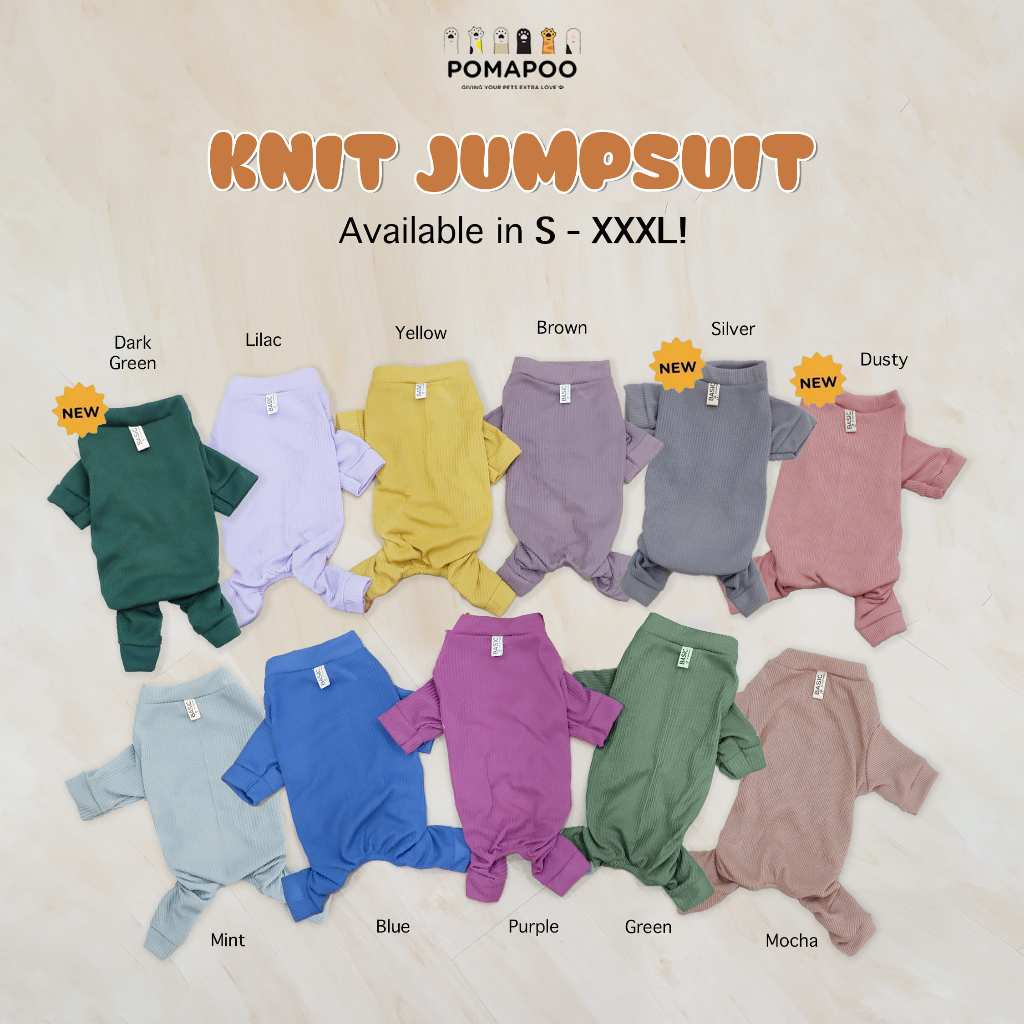 Jual POMAPOO - Baju Kucing dan Baju Anjing Knit Jumpsuit | Shopee Indonesia