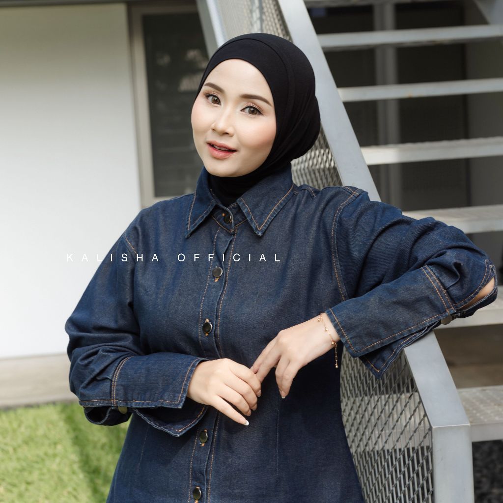 Kalisha X Mima - Vanya Instan Bergo Bahan Rayon Viscose Ukuran S - foto 1