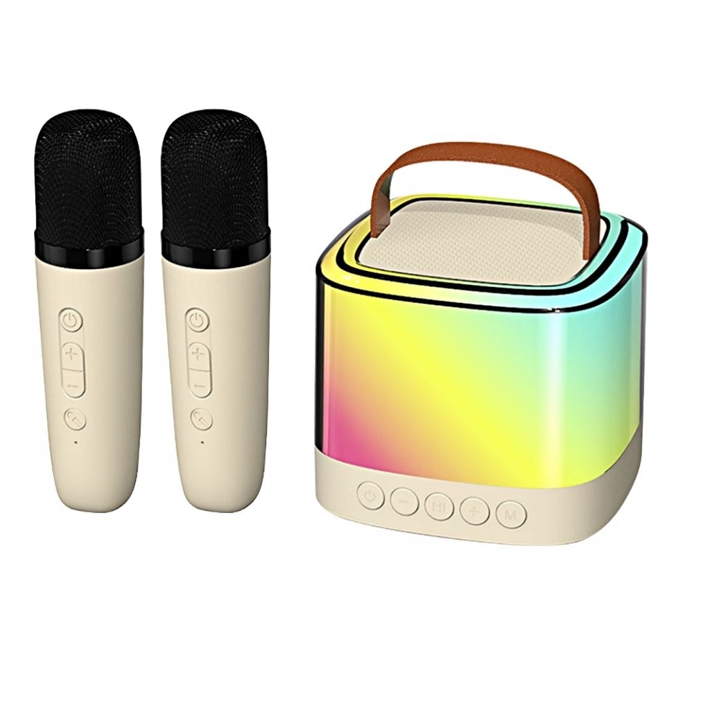 Jual Speaker Mini Bluetooth 2 Mic Karaoke Speaker Wireless Portable ...