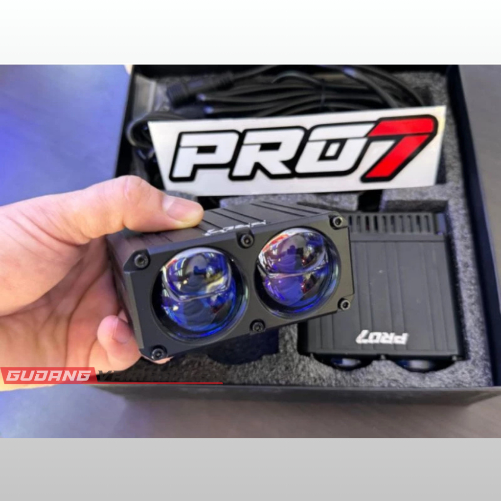 Jual [FREE KAOS] DOUBLE MINI Projie Pro7 MP.2FX Super LED Blue Lens 2x ...