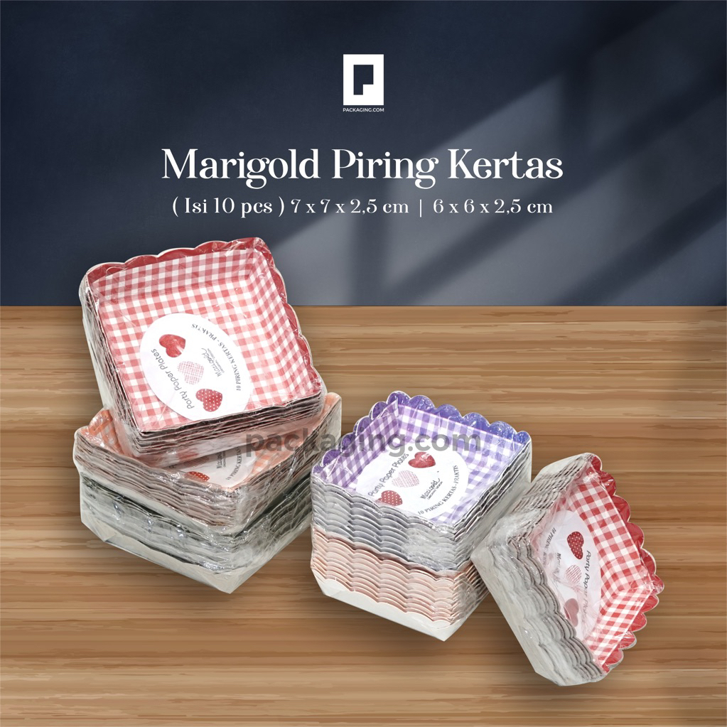 Jual Piring Kertas/Pring/Kotak/uk.7x7x2.5/dan.uk.6x6x2.5 | Shopee Indonesia