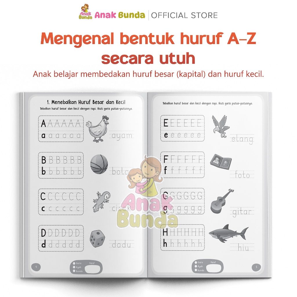 Jual PAKET 2 BUKU AKTVITAS ANAK Latihan Menulis Rapi dan Mengenal Huruf ...