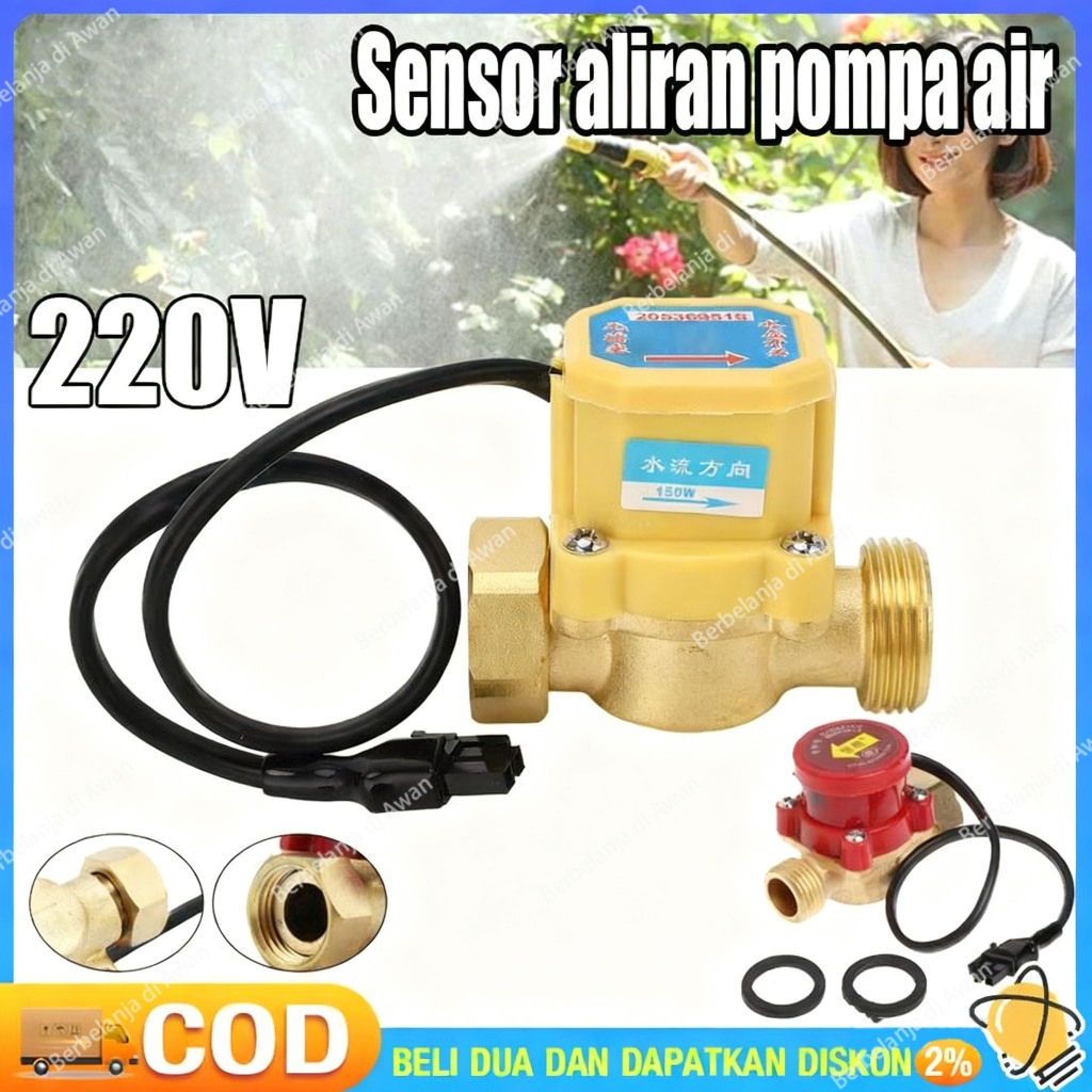 Jual Saklar Otomatis Pompa Booster Dorong / Water Flow Switch Ukuran 1/ ...