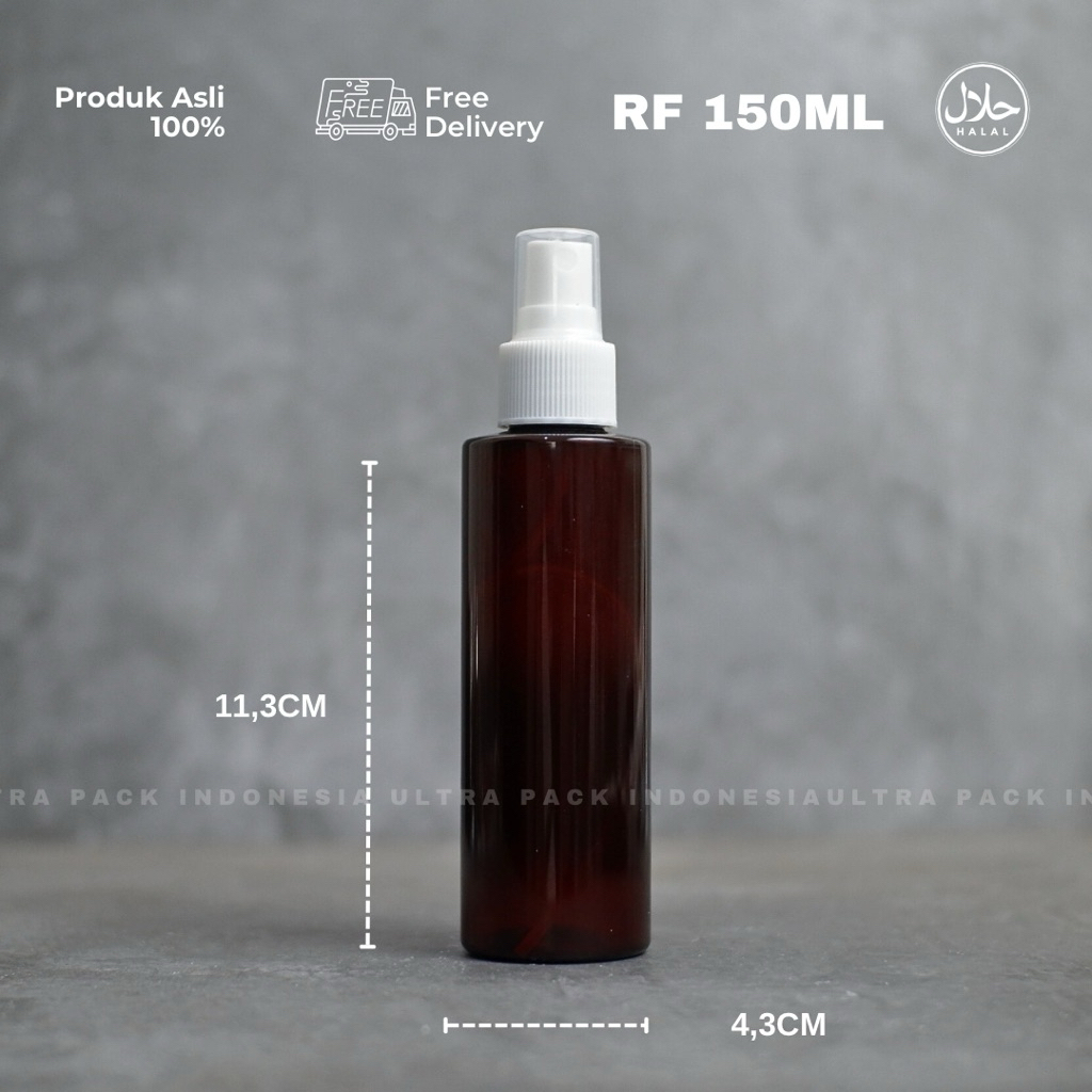 Jual Kemasan Botol Mist Spray Isi Ulang - BOTOL PET RF 150ML AMBER ...