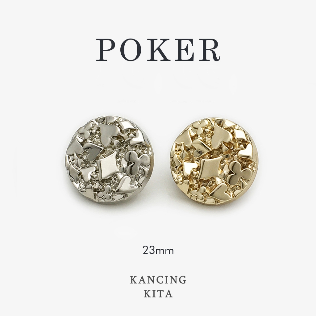 Jual Kancing POKER Diamond 23mm Alloy House Of Card Motif Kartu As ...