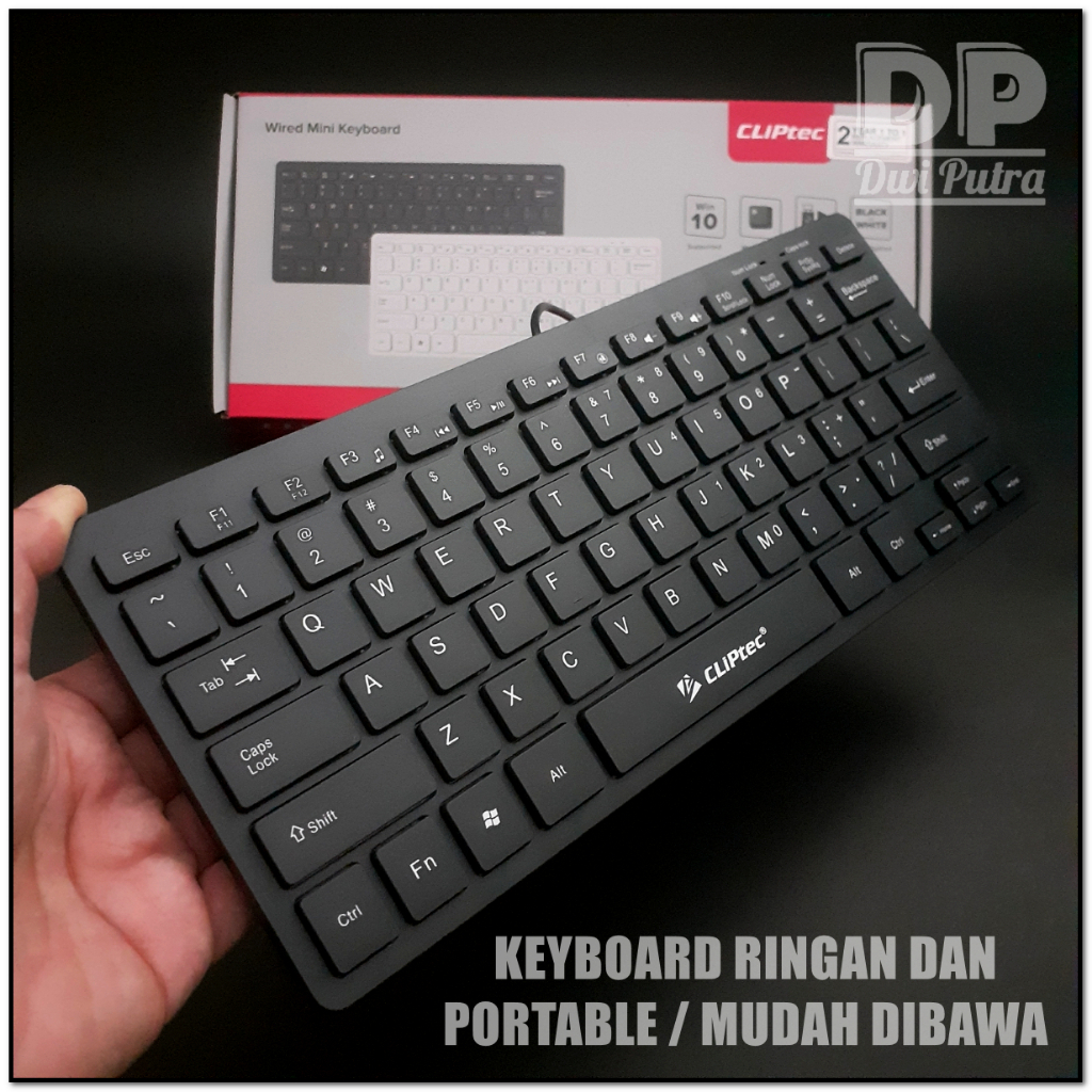 Jual KEYBOARD MINI CLIPTEC USB // RZK308 RZK-308 308// CHOCOLATE OFFICE ...