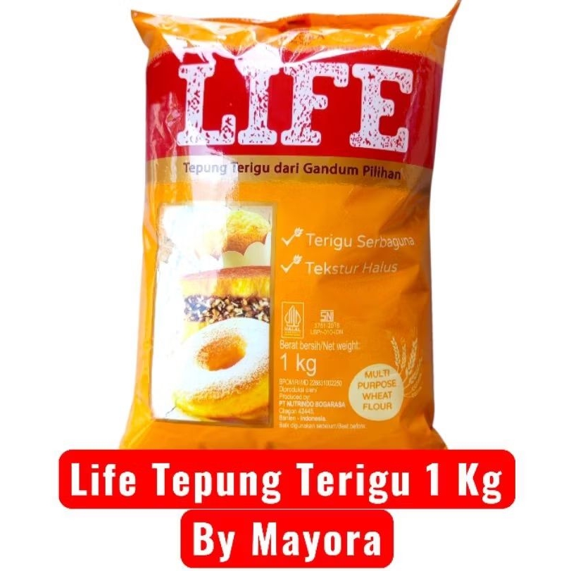 Jual life tepung terigu 1 kg by mayora | Shopee Indonesia