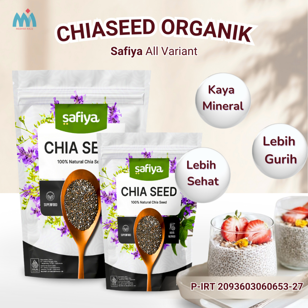 Jual Chiaseed Organik 1 Kg Safiya - Biji Chiaseed Black Chia Seed ...