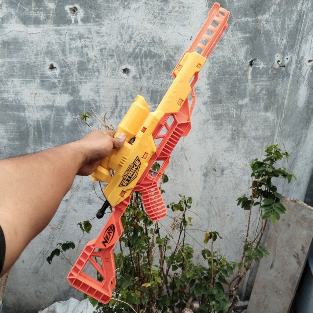 Nerf Alpha Strike Wolf LR-1 – Pistola De Dardos Con Mira De Alcance, Incluye 12 Dardos Elite, No Necesita Pilas – Para Niños, Adolescentes Y Adultos