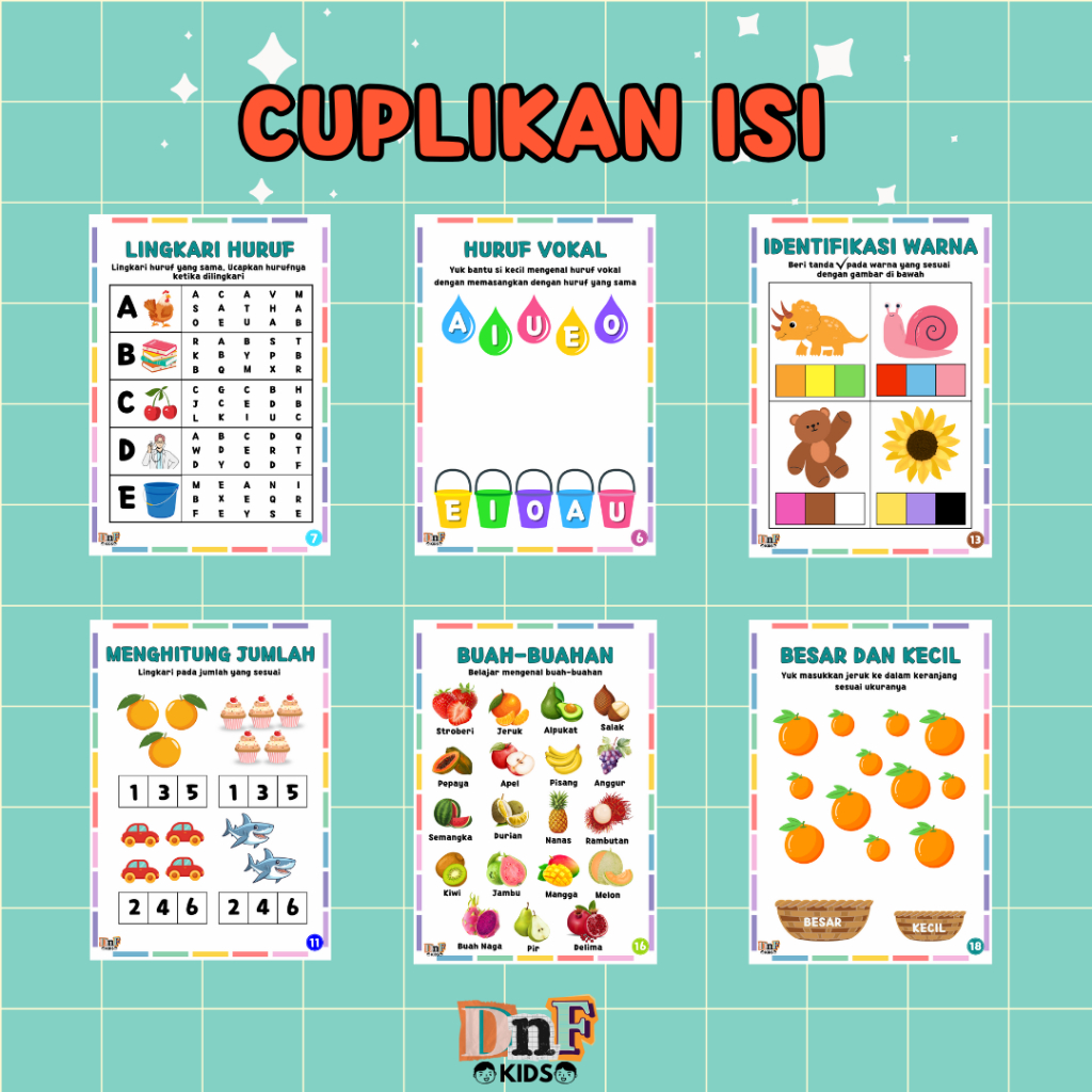 Jual Worksheet - 41 LEMBAR AKTIVITAS ANAK PAUD TK 2 3 4 TAHUN > KERTAS ...