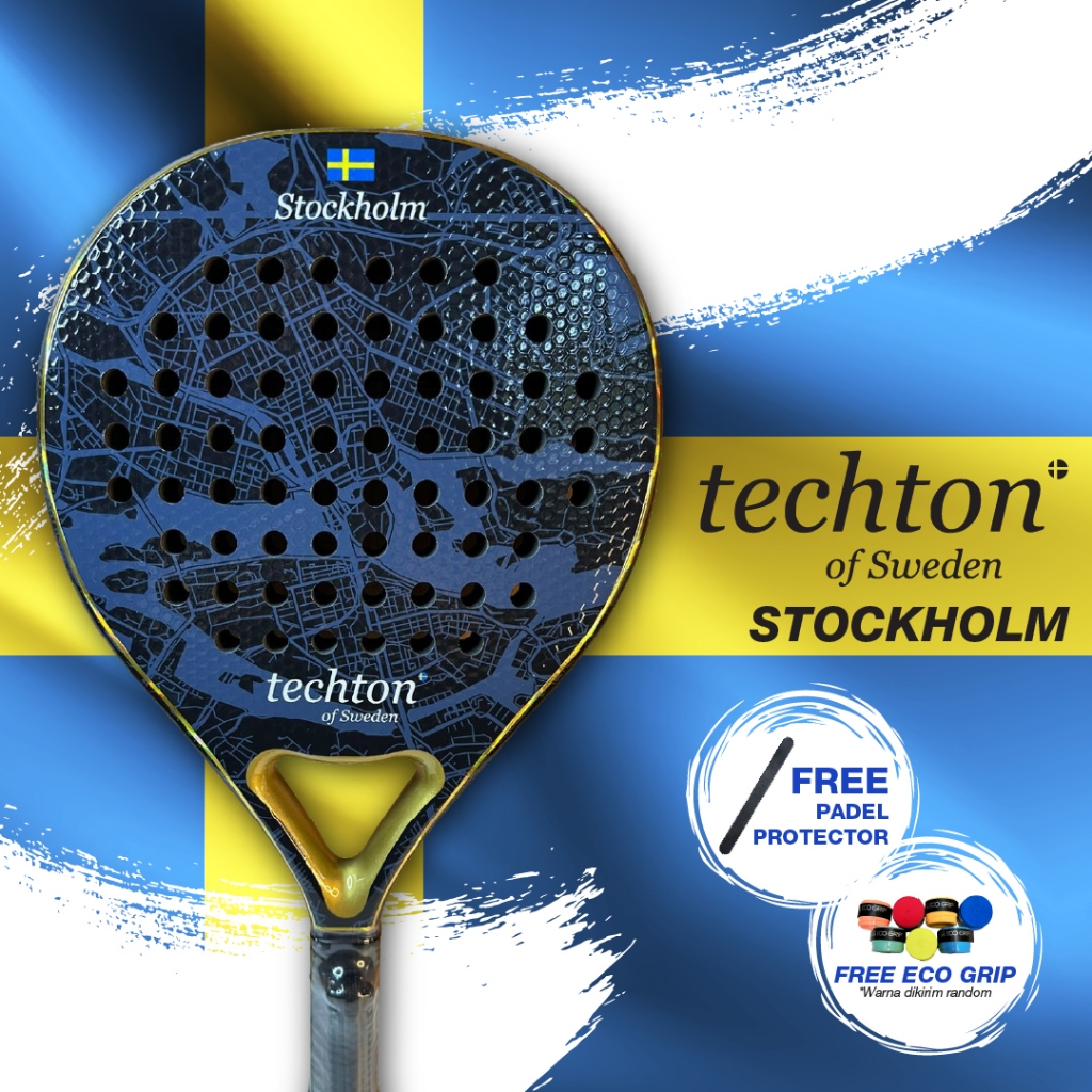 Jual Raket Padel Techton Stockholm 3K Surface & EVA Foam | Design in ...