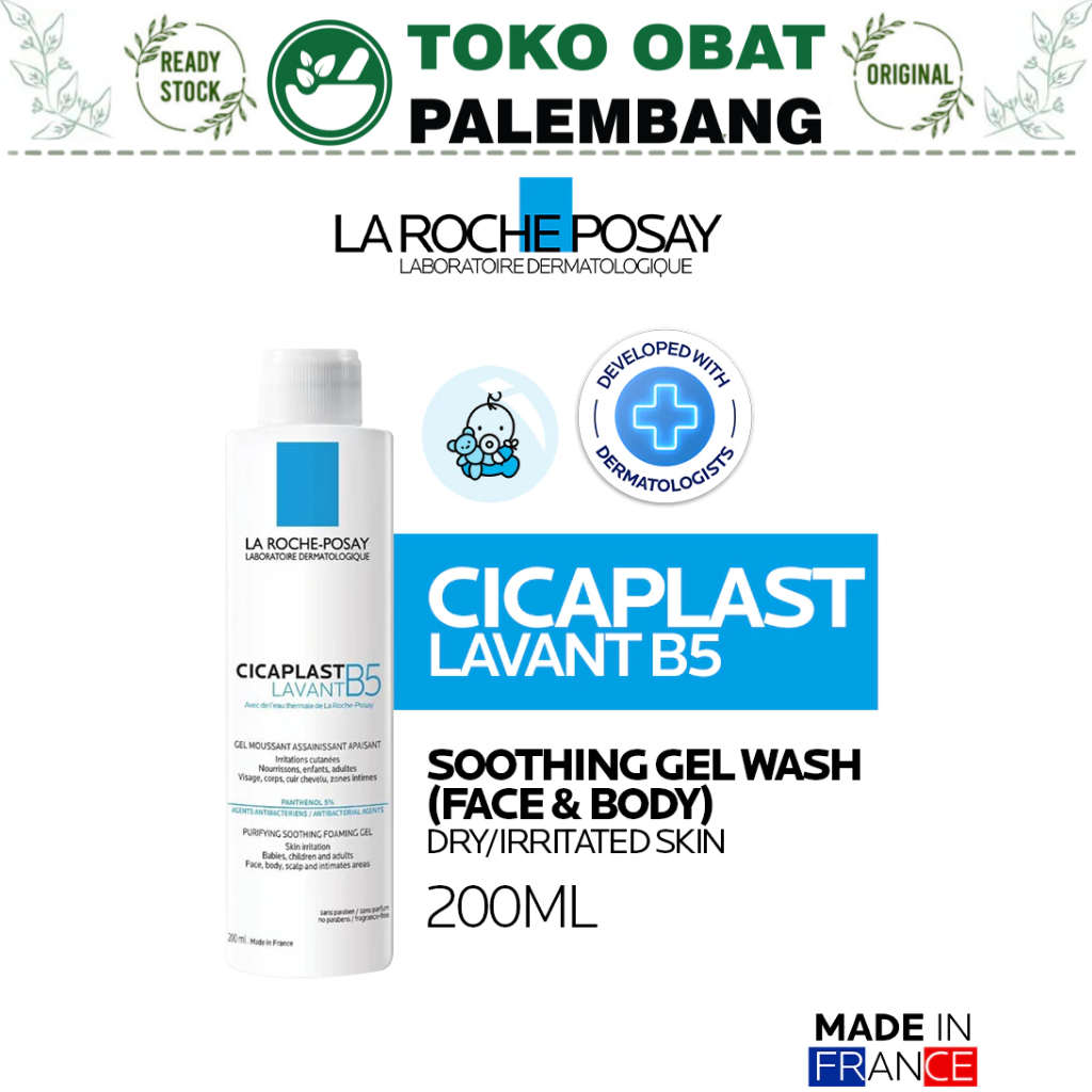 Jual LA ROCHE POSAY CICAPLAST LAVANT B5 200ML FACE BODY WASH FACIAL GEL ...