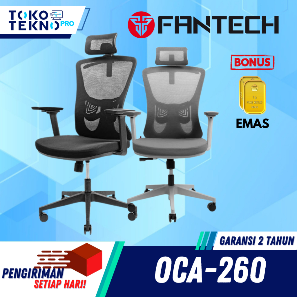 Jual Fantech OCA260 / OC-A260 Kursi Kantor Office Chair Kursi Kerja ...