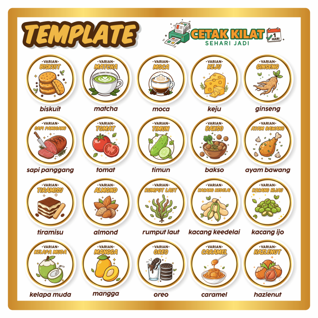 Jual Stiker Label Penanda Rasa - Stiker Varian Rasa - Stiker Label ...