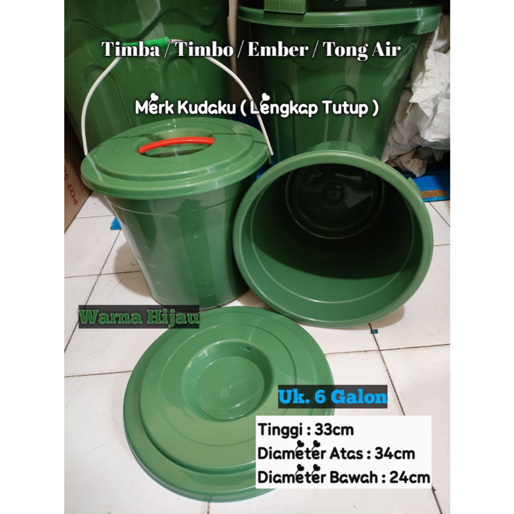 Jual Kudaku Ember 6 Galon / Timbo 6G / Timba 6 Galon / Ember Tempat Air ...