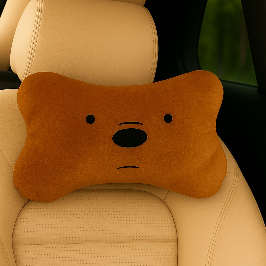 Bantal Mobil We Bare Bears Lucu Dan Nyaman || Bantal Mobil Karakter We Bare Bears / 1pcs