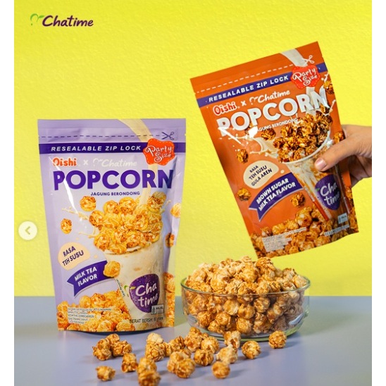 Jual Oishi X Chatime Popcorn Rasa Milk Tea / Popcorn Rasa Brown Sugar ...