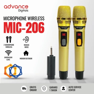 ADVANCE Wireless Microphone Wireless Double Charge (MIC 205 MIC 206 MIC 207 MIC 208 MIC209