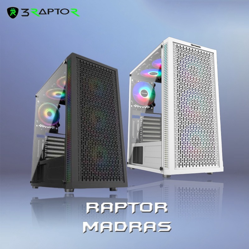 Jual Casing Gaming RAPTOR MADRAS - include 3 FAN RGB | Shopee Indonesia