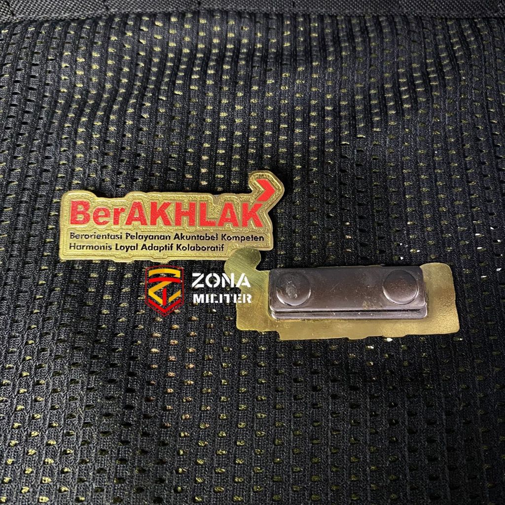 Jual Pin ASN BerAKHLAK Kuningan Model Terbaru belakang magnet atau ...