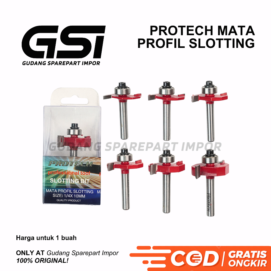 Jual PROTECH Mata Profil Sloting Bit 3mm, 4mm, 5mm, 6mm, 8mm, 10mm ...