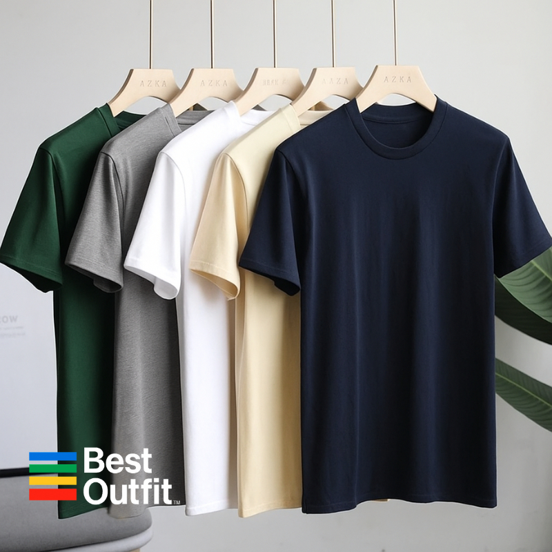 Jual Kaos Pria Polos Cotton Combed Premium - Kaos Polos Lengan Pendek